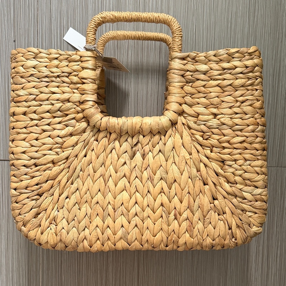 a new day Tan Woven Tote Bag - Picture 3 of 4